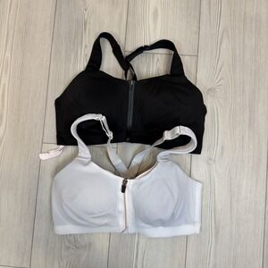 Lot Of 2 Victoria's Secret 36DD Knockout Front Closure Sports Bras